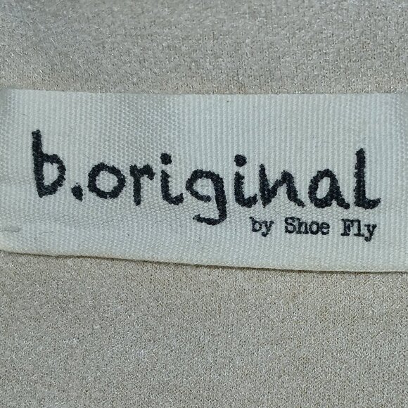 B. ORGINAL BY SHOE FLY, FAUX SUEDE MINI DRESS, CREAM COLOR, SIZE LARGE - Picture 7 of 10